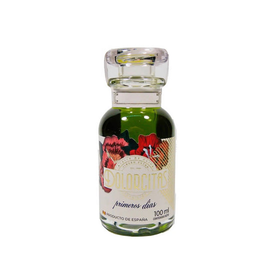 Aceite de Oliva Virgen Extra Dolorcitos Primeros Días en botella de cristal mini 100ml