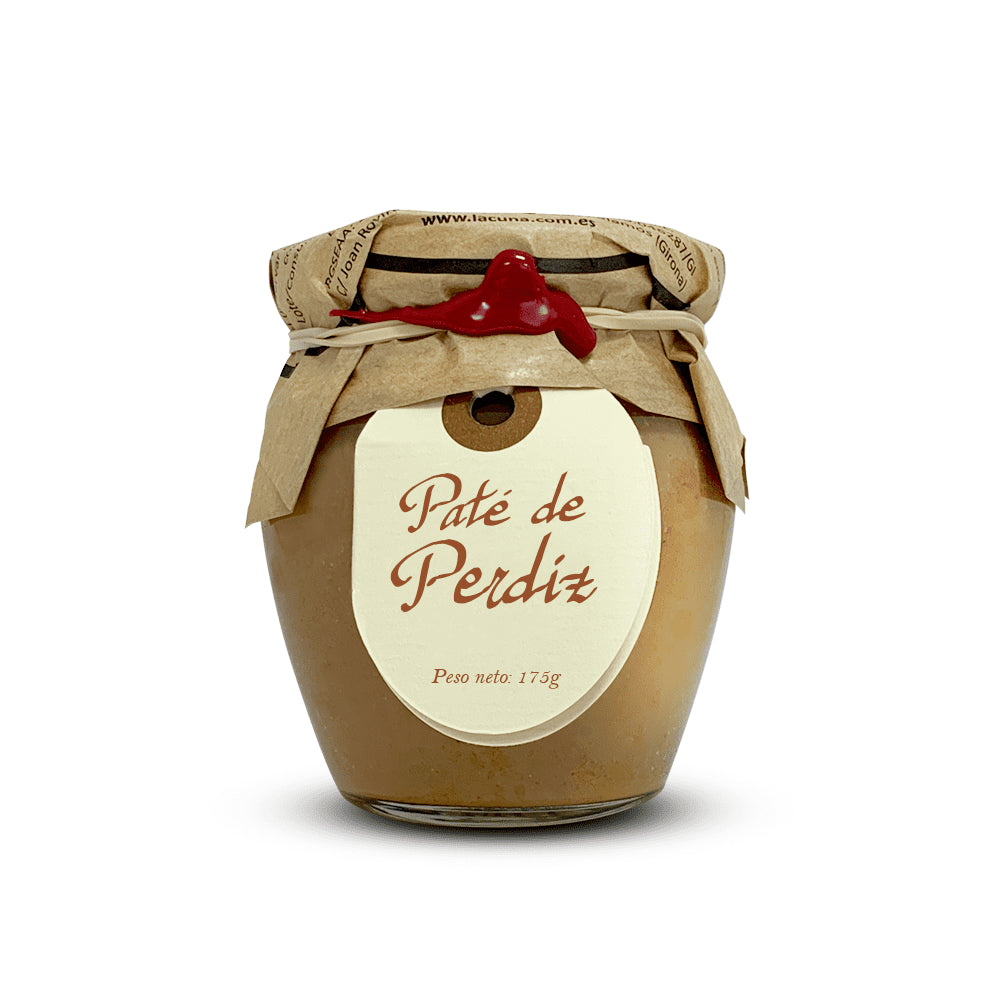 Paté de Perdiz en envase de cristal, realizado de forma artesanal.