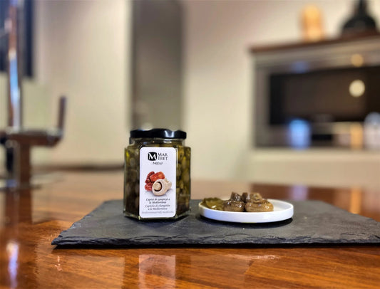 Los mejores champiñones naturales a la mediterráneo, perfectos para tus aperitivos o completar tus platos. Producto vegano y natural comprar en D'12 Gourmet.