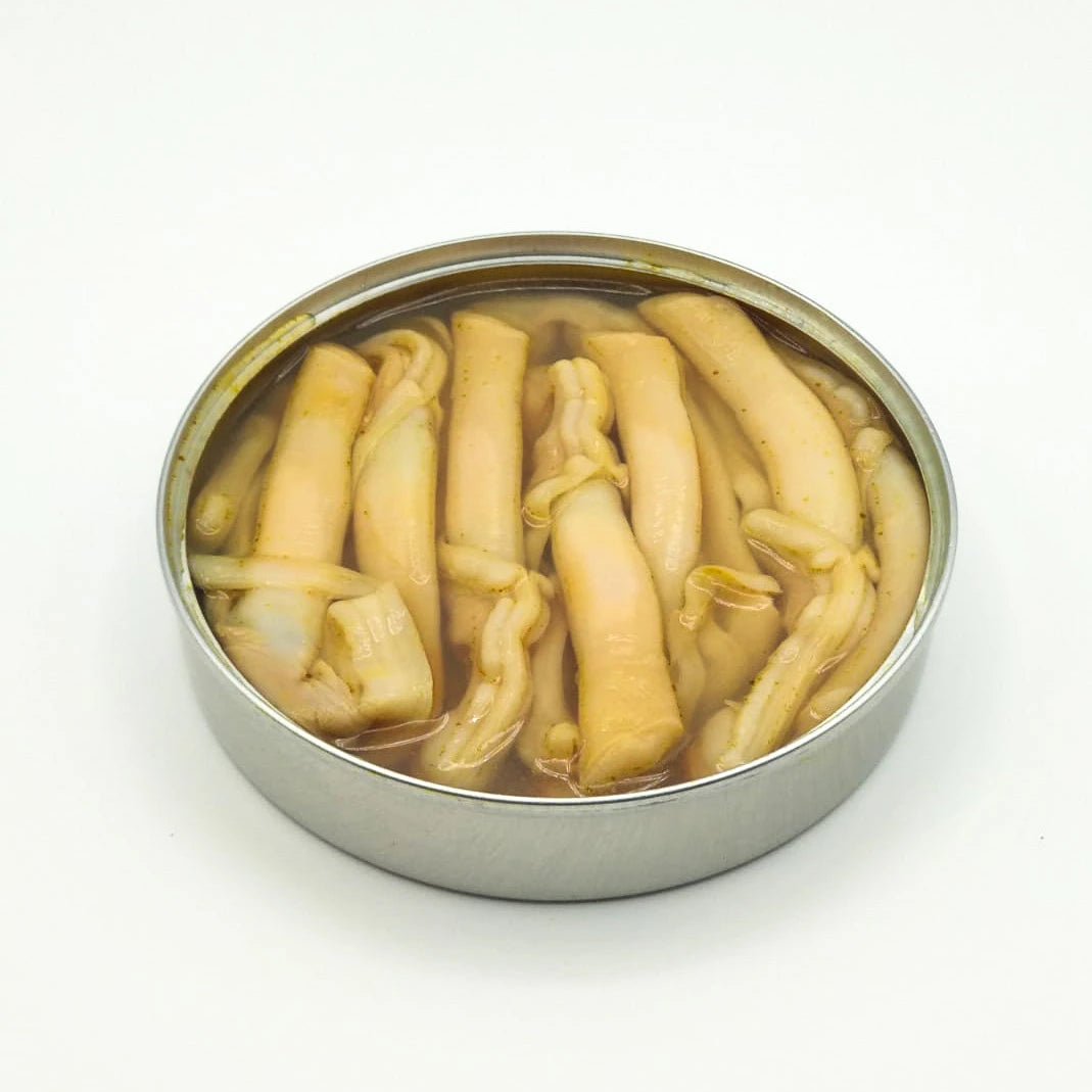 conserva de lata abierta de navajas al natural las mejores del mercado en d12 gourmet