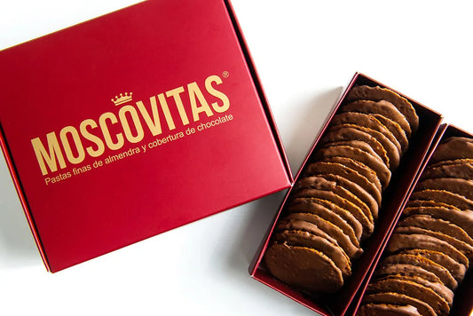 Moscovitas las auténticas de pasta fina de almendras y cobertura de chocolate, comprar en D'12 Gourmet.