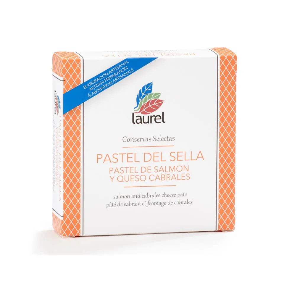 Pastel del sella, pastel de salmón y queso de cabrales. Ideal para preparar canapés y tostas, de sabor increíble en D'12 Gourmet.