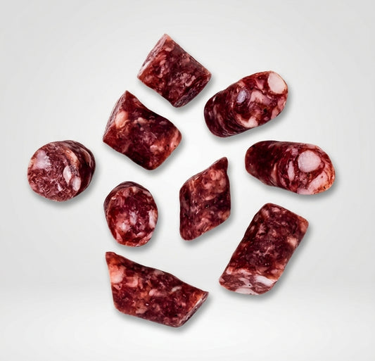 salchicha pellizco troceada de chato murciano sabor intenso y jugoso comida típica de murcia