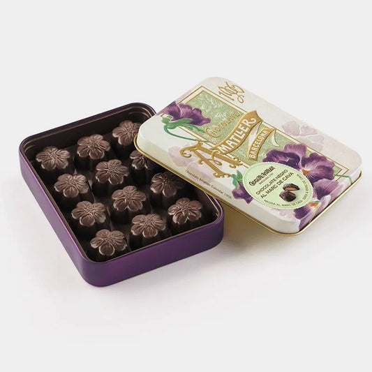 Amatller Flowers chocolates with truffle with Marc de Cava