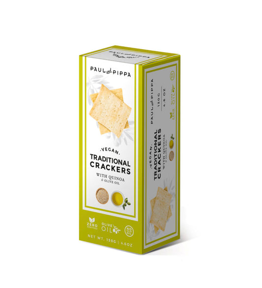 Crackers veganos de aceite de oliva y quinoa