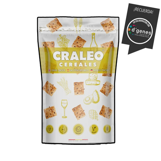 Bolsa de craleo cereales, crujientes, natural y vegano.
