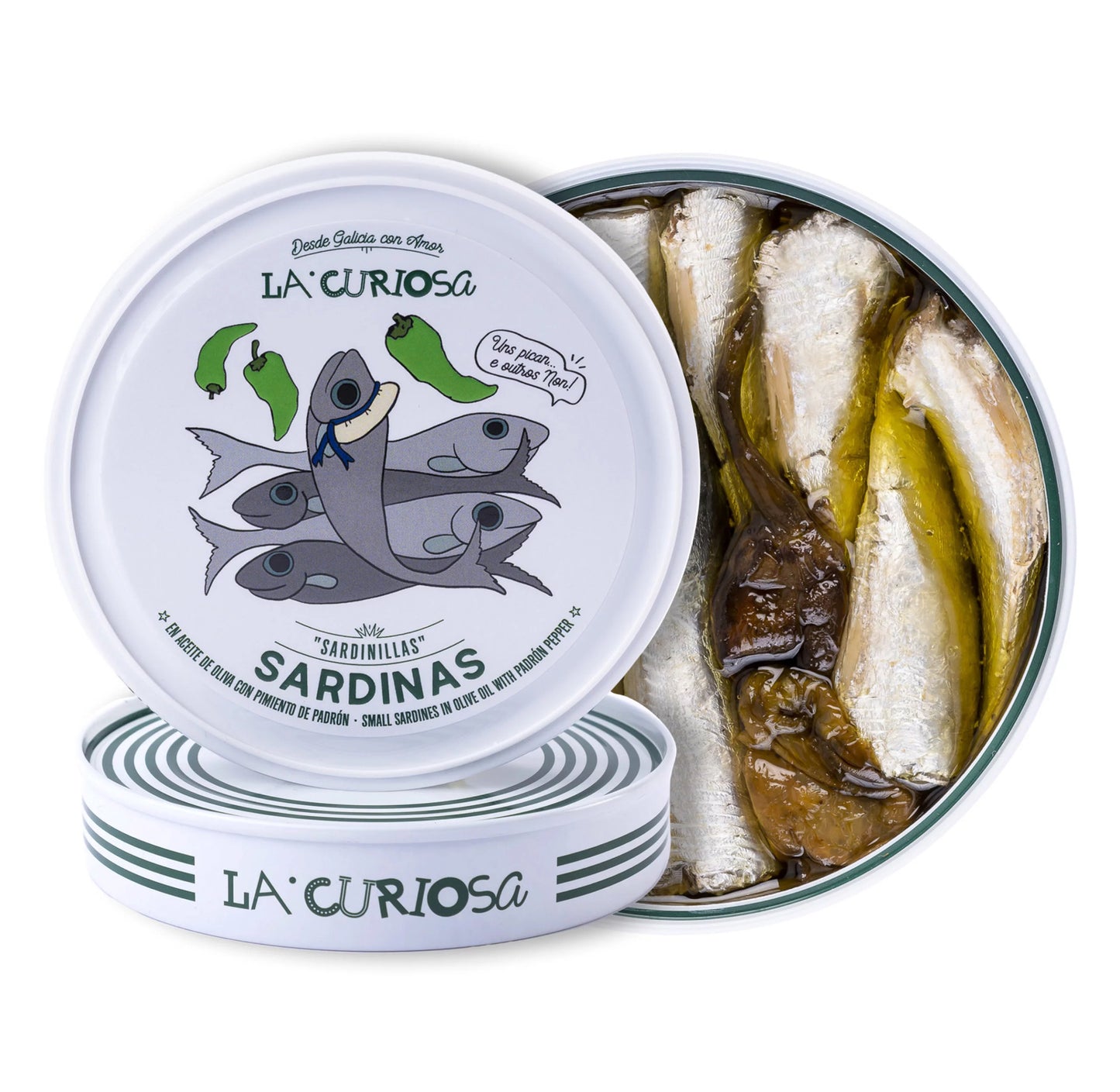 Sardines with padrón peppers