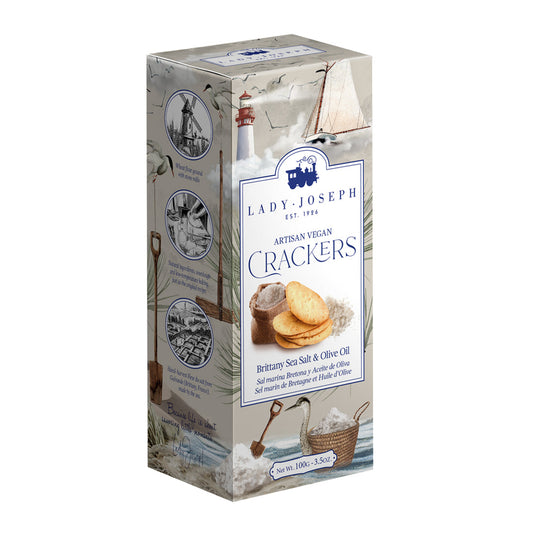 Crackers Veganas de Sal Marina de Guérande y Aceite de Oliva - D'12 Gourmet