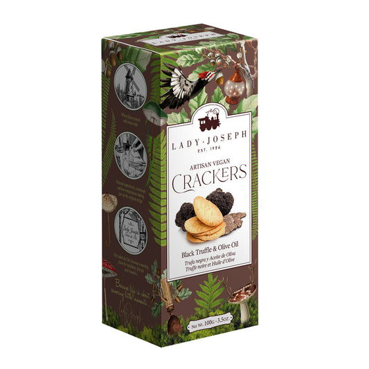 Crackers Veganas Artesanales de Trufa Negra y Aceite de Oliva - D'12 Gourmet