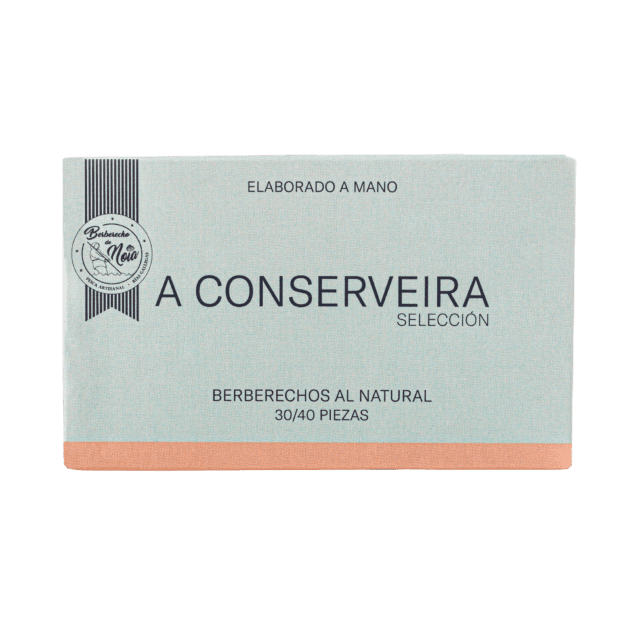Lata de Berberechos al natural 30/40 piezas de A Conserveira.