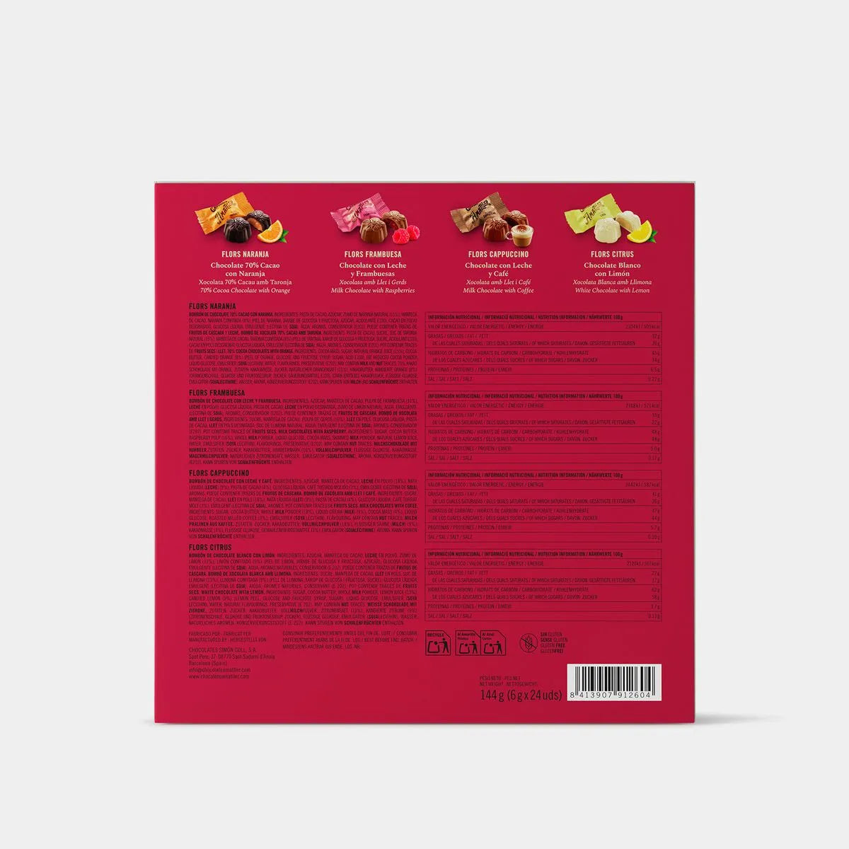 Caja Bombones Flors Surtidas Amatller 144gr.