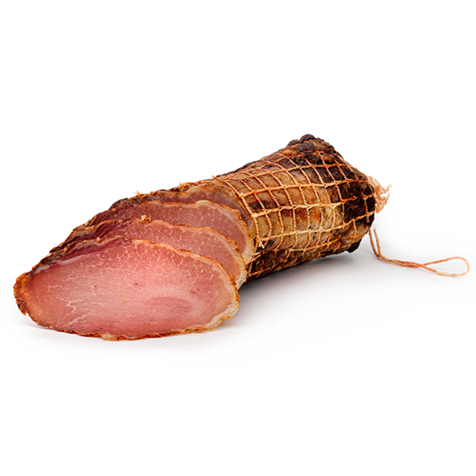 Pieza de lomo de chato murciano en la que se aprecia su corte interior