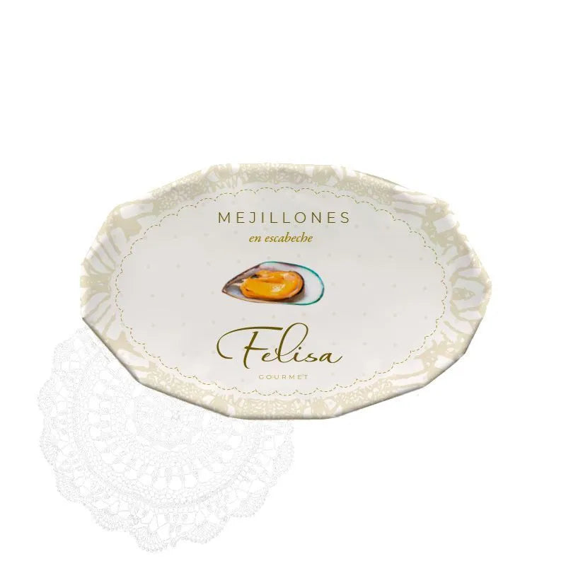 Conserva de mejillones gigantes en escabeche, destacando el tamaño y la textura jugosa