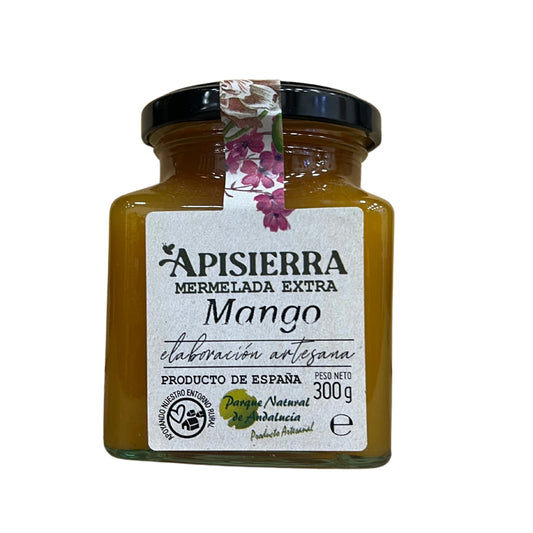 La mejor mermelada del mercado, realizada con una elaboración artesanal, producto de españa y sin azúcar añadido. Mermelada de Mango de Apisierra, comprar en D'12 Gourmet.