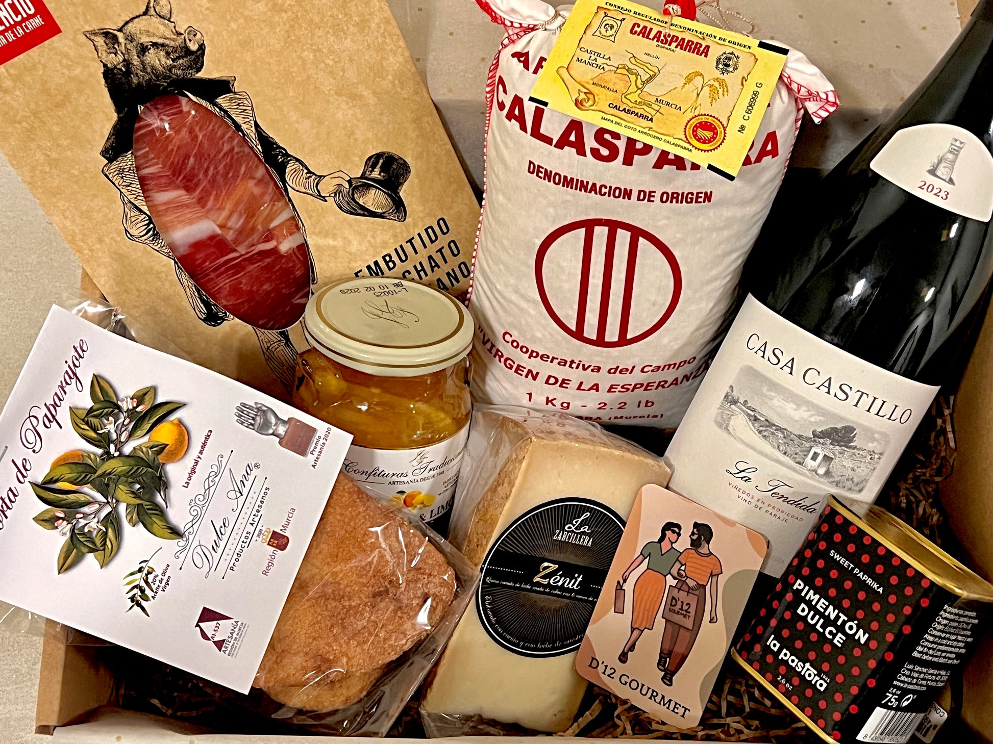 Pack regalo "Murcia a bocados" con una selección de sabores murcianos tradicionales y artesanos