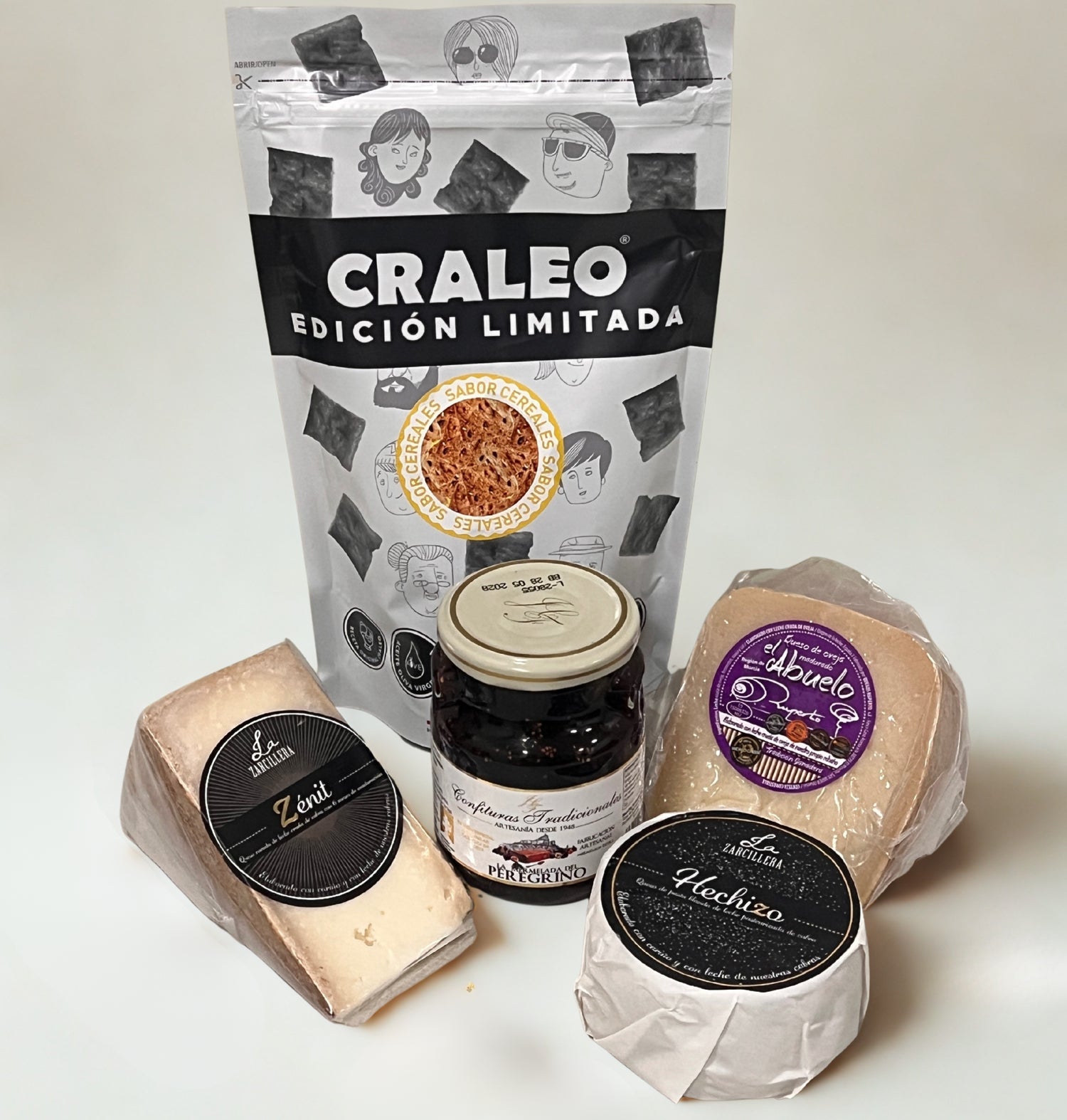 Pack de quesos artesanos de Murcia con confitura de higos y galletas saladas CRALEO